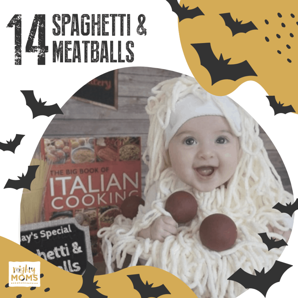 DIY Baby Costume - Spaghetti & Meatballs