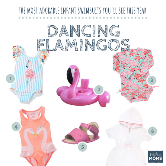 Infant Swimsuits: Dancing Flamingos Collection - MightyMoms.club
