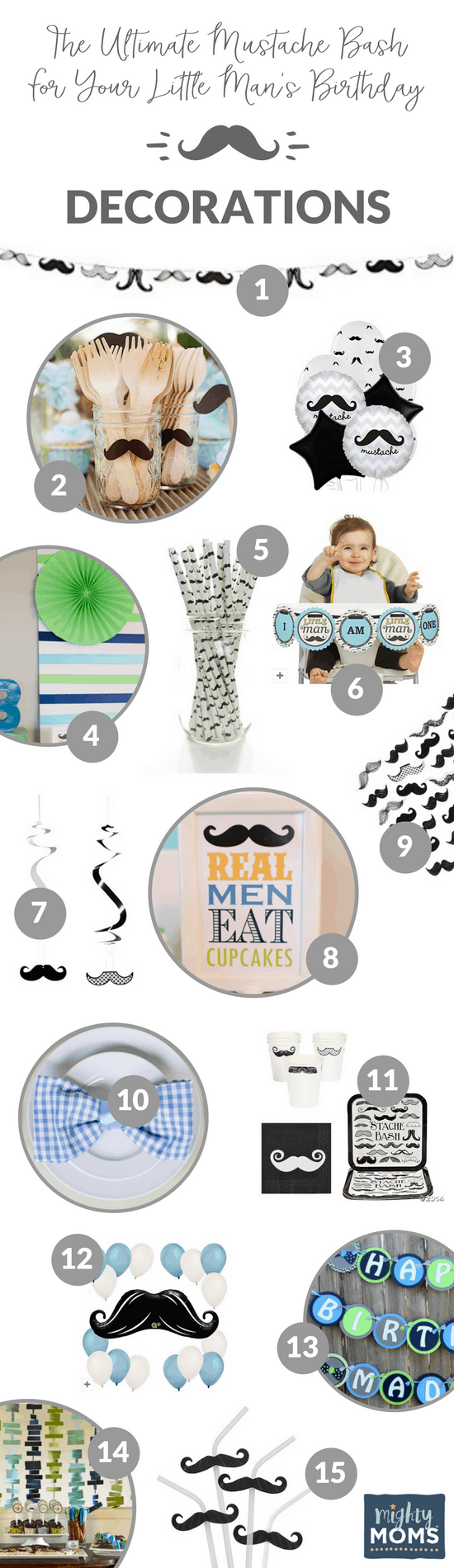 16 Mustache Bash Decor Ideas - MightyMoms.club